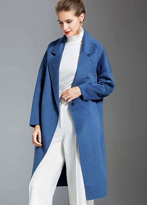 【服裝進(jìn)貨碼數(shù)怎么配法爾莎中長(zhǎng)款雙面羊絨呢大衣女】- 